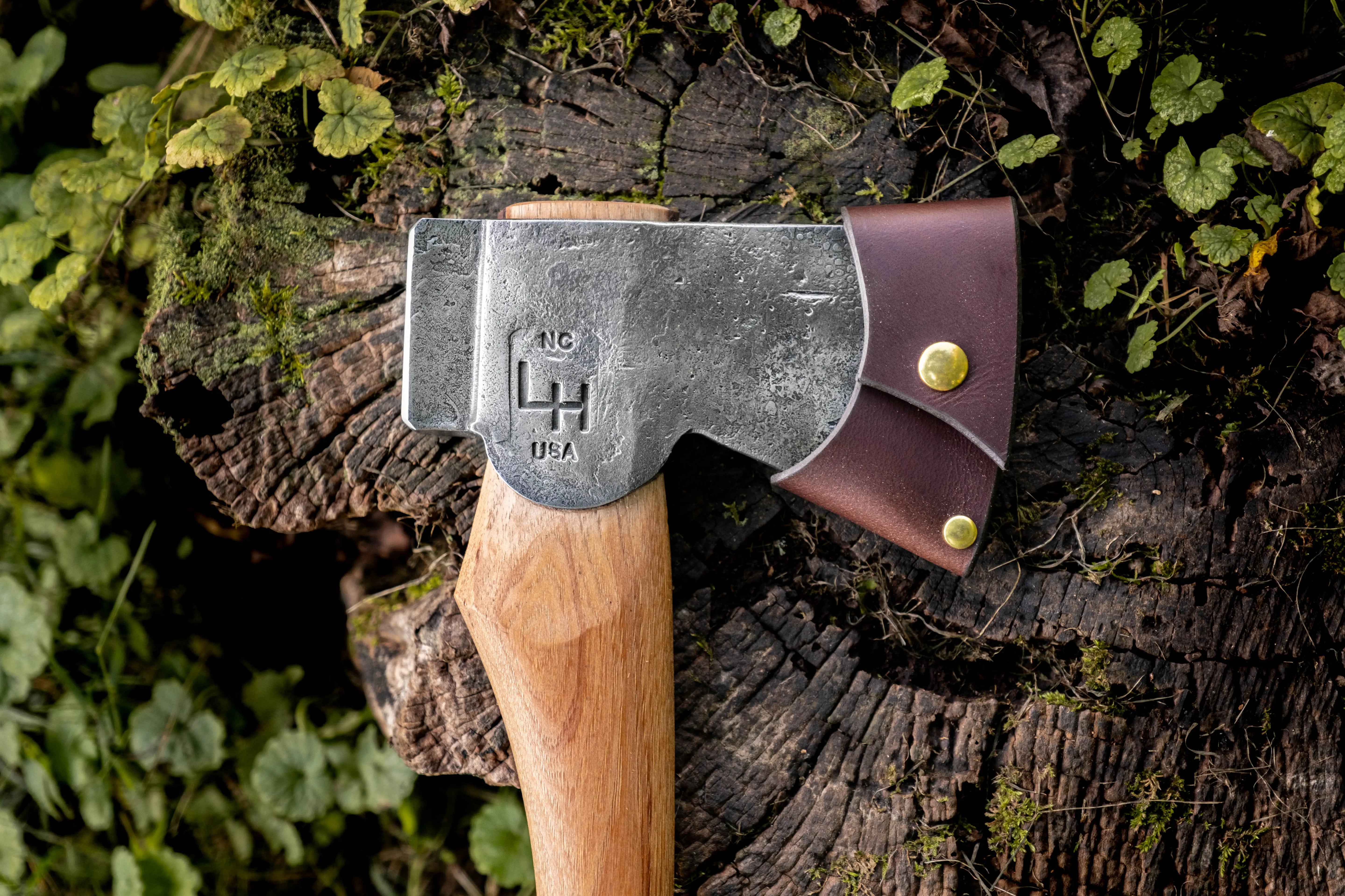 large camp axe with sheath
