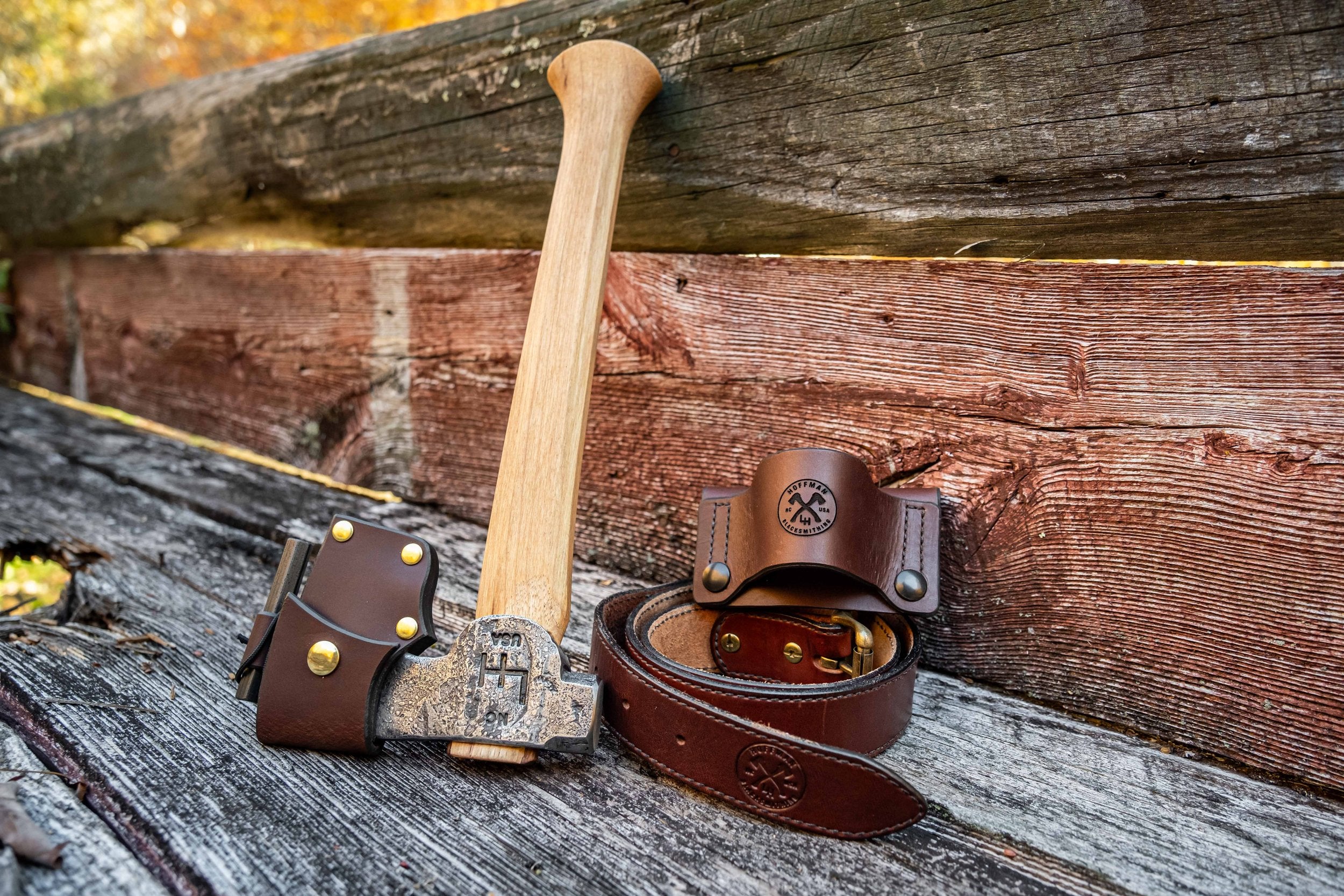 axe with belt holster