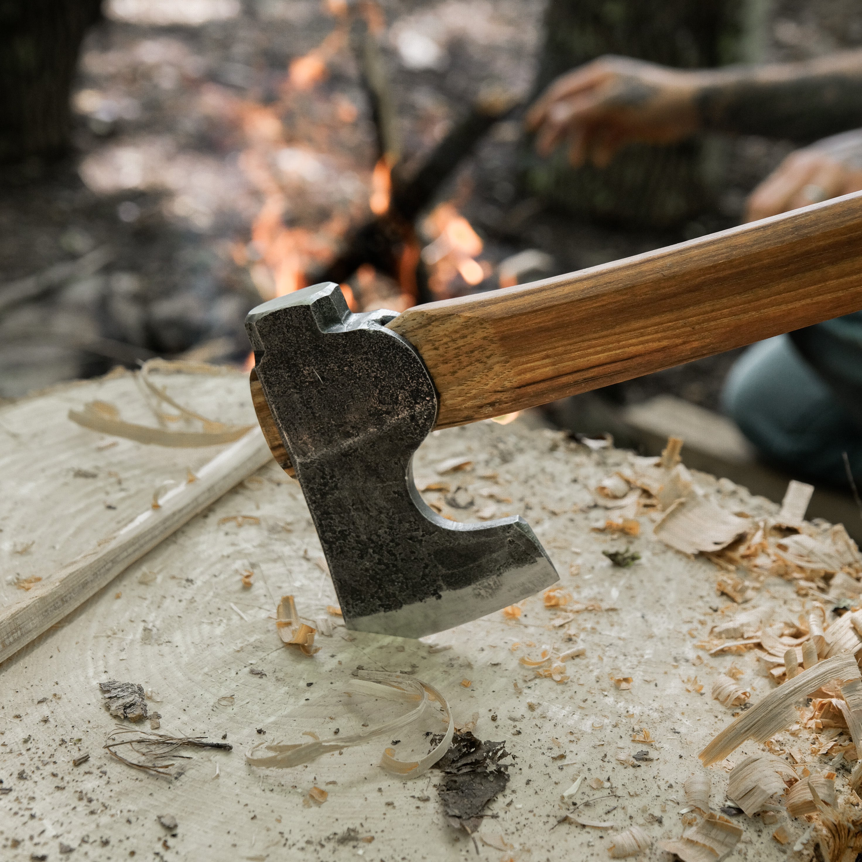 mountaineer axe making shavings