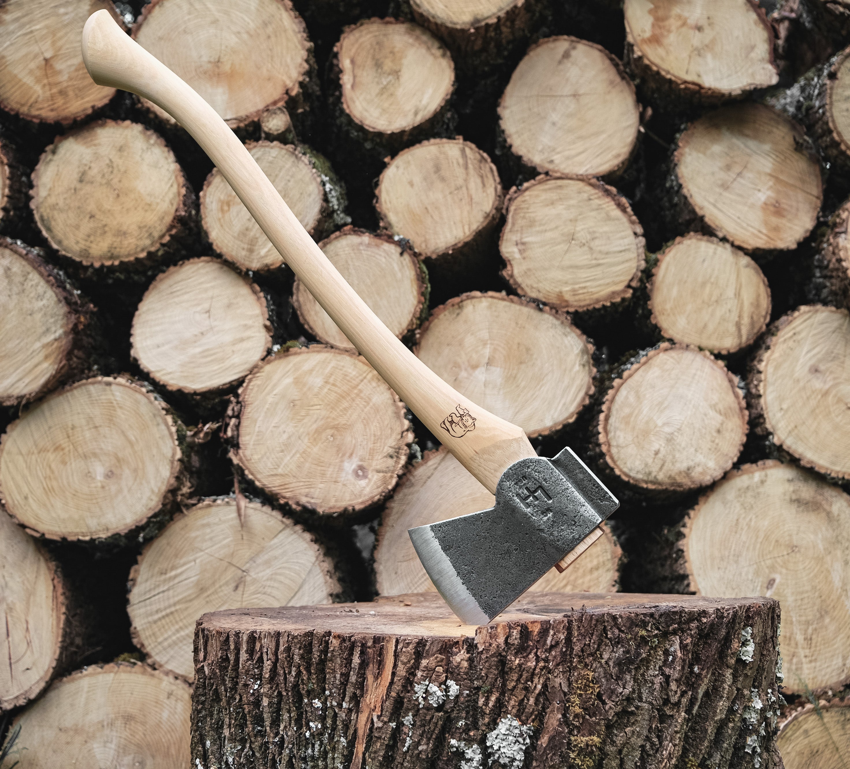 stumptown axes branding on hoffman axe