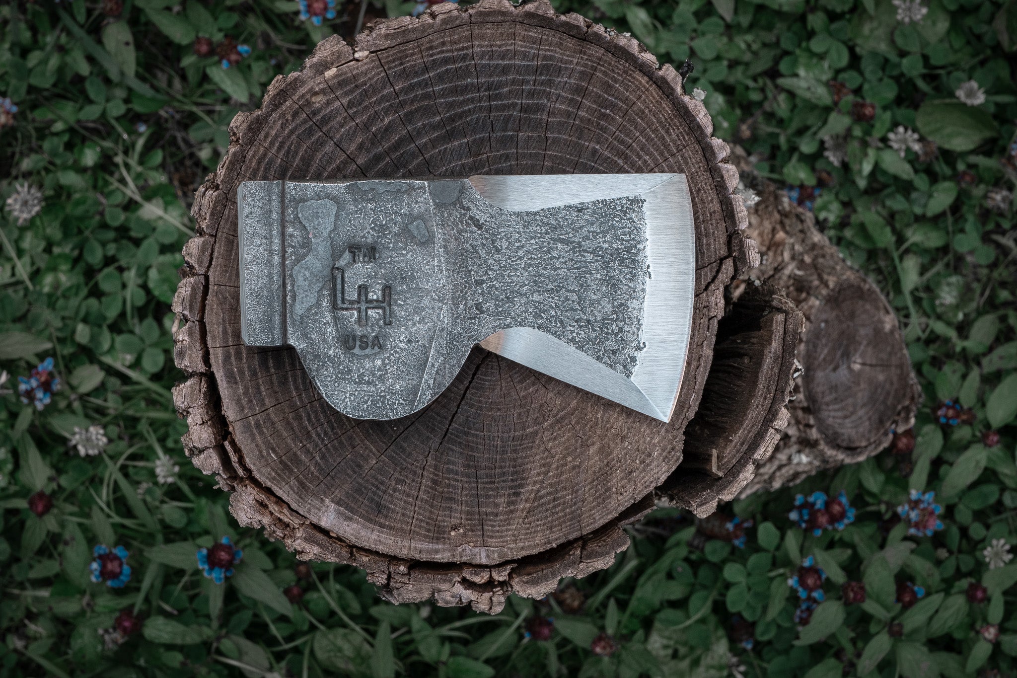 camp axe with bevels