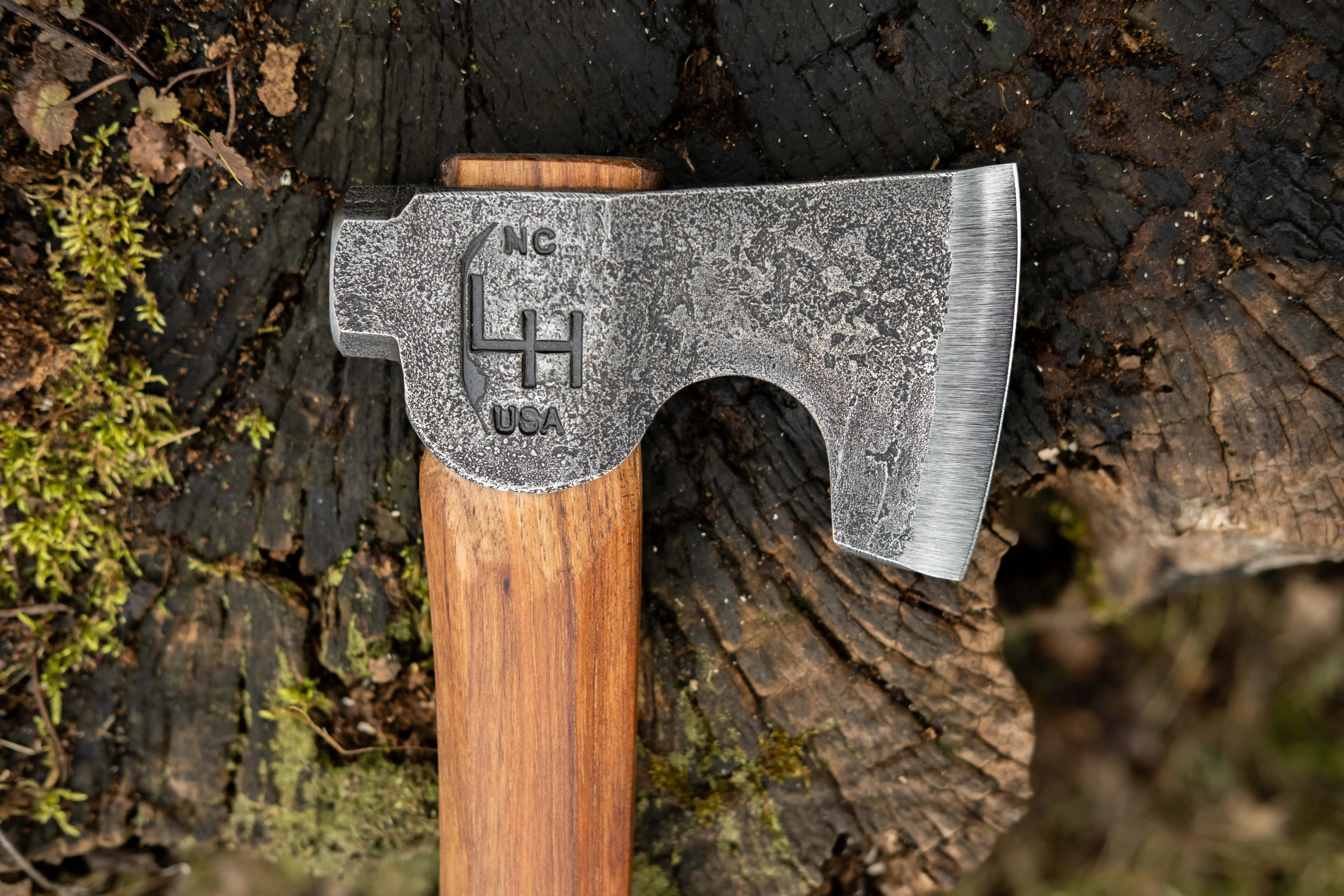 mountaineer axe head close up