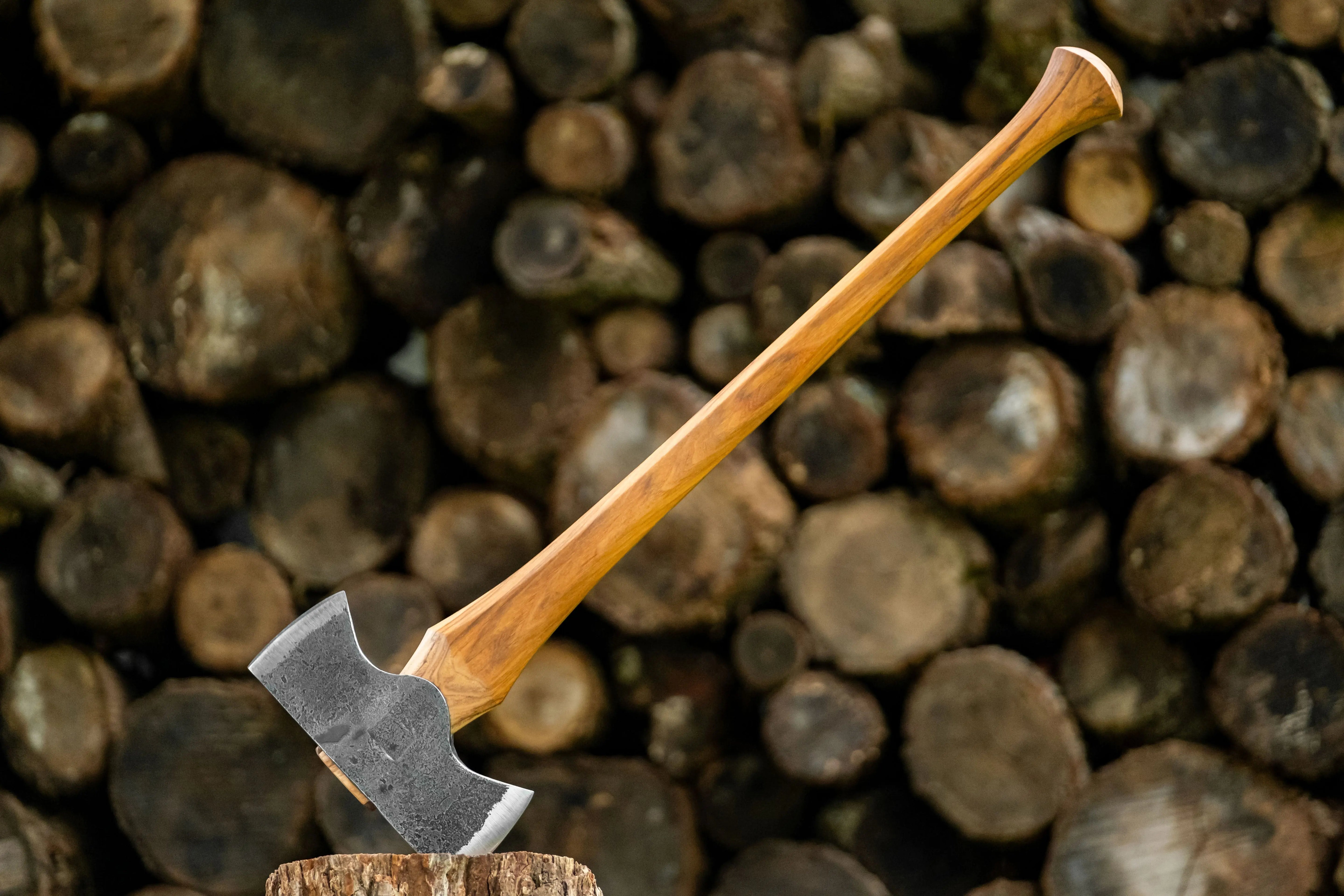 large double bladed axe