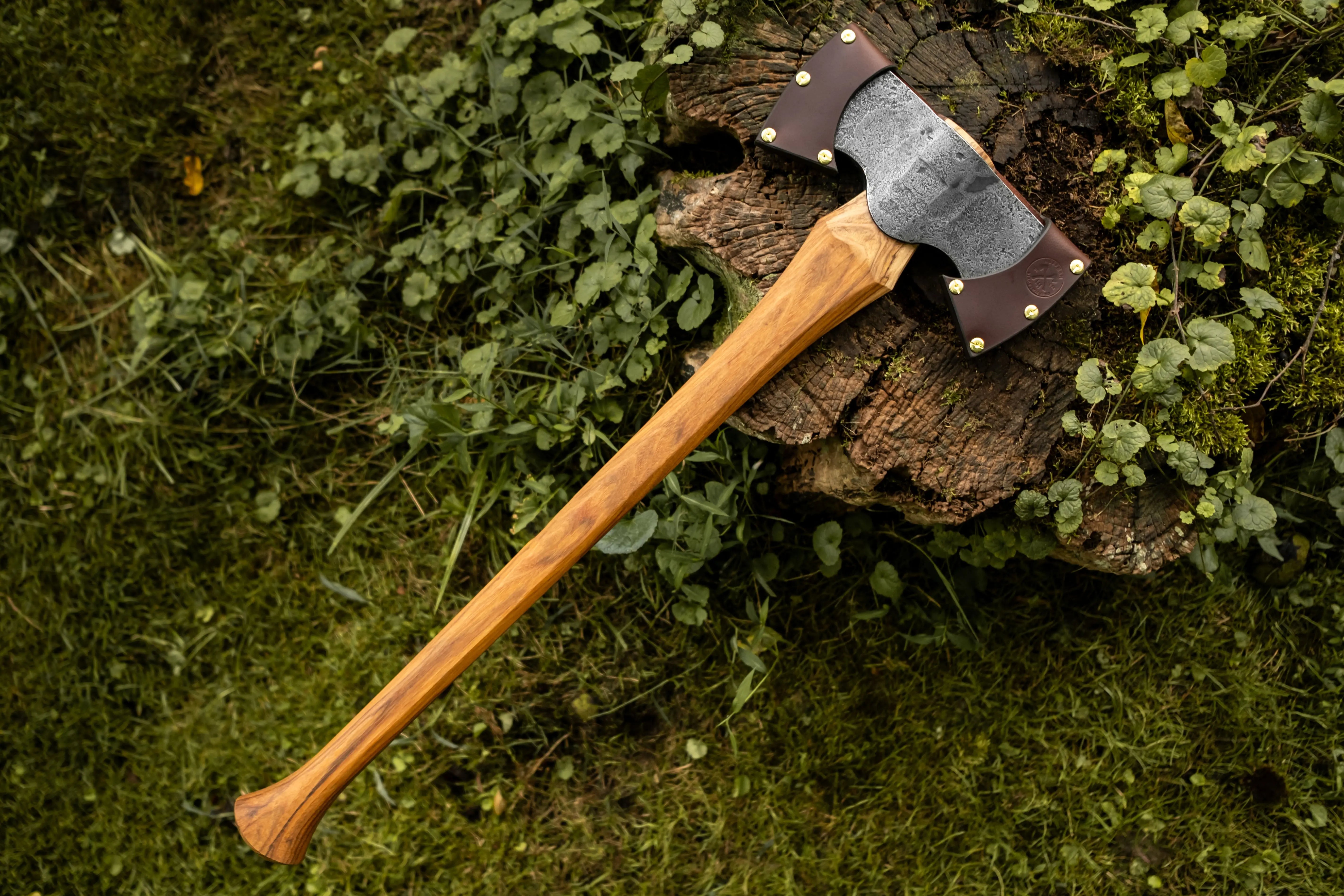 saddle axe with sheath