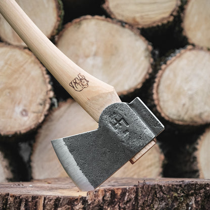 camp axe with stumptown axes handle