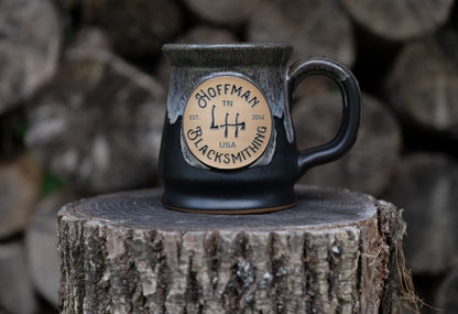 small black hoffman blacksmithing mug